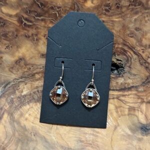 Silpada silver and champagne crystal Earrings